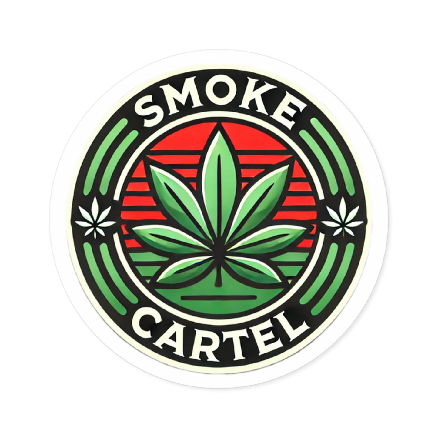 Smoke Cartel Cannabis Round Stickers - Indoor/Outdoor